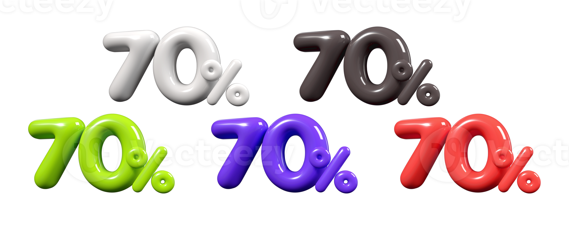 Discount bundle tag sale Trendy 3D number 70 percent element for promoting sales, clearing inventory, and boosting revenue png