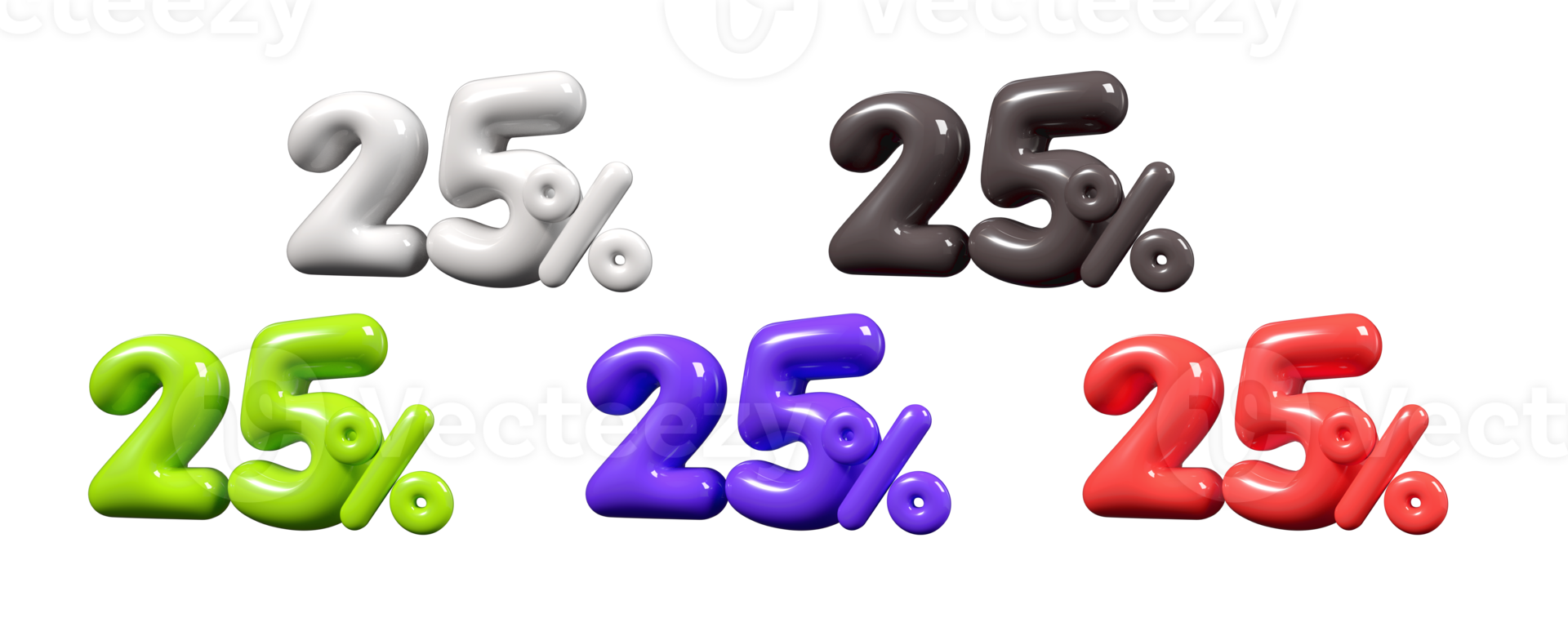 Discount bundle tag sale Trendy 3D number 25 percent element for promoting sales, clearing inventory, and boosting revenue png