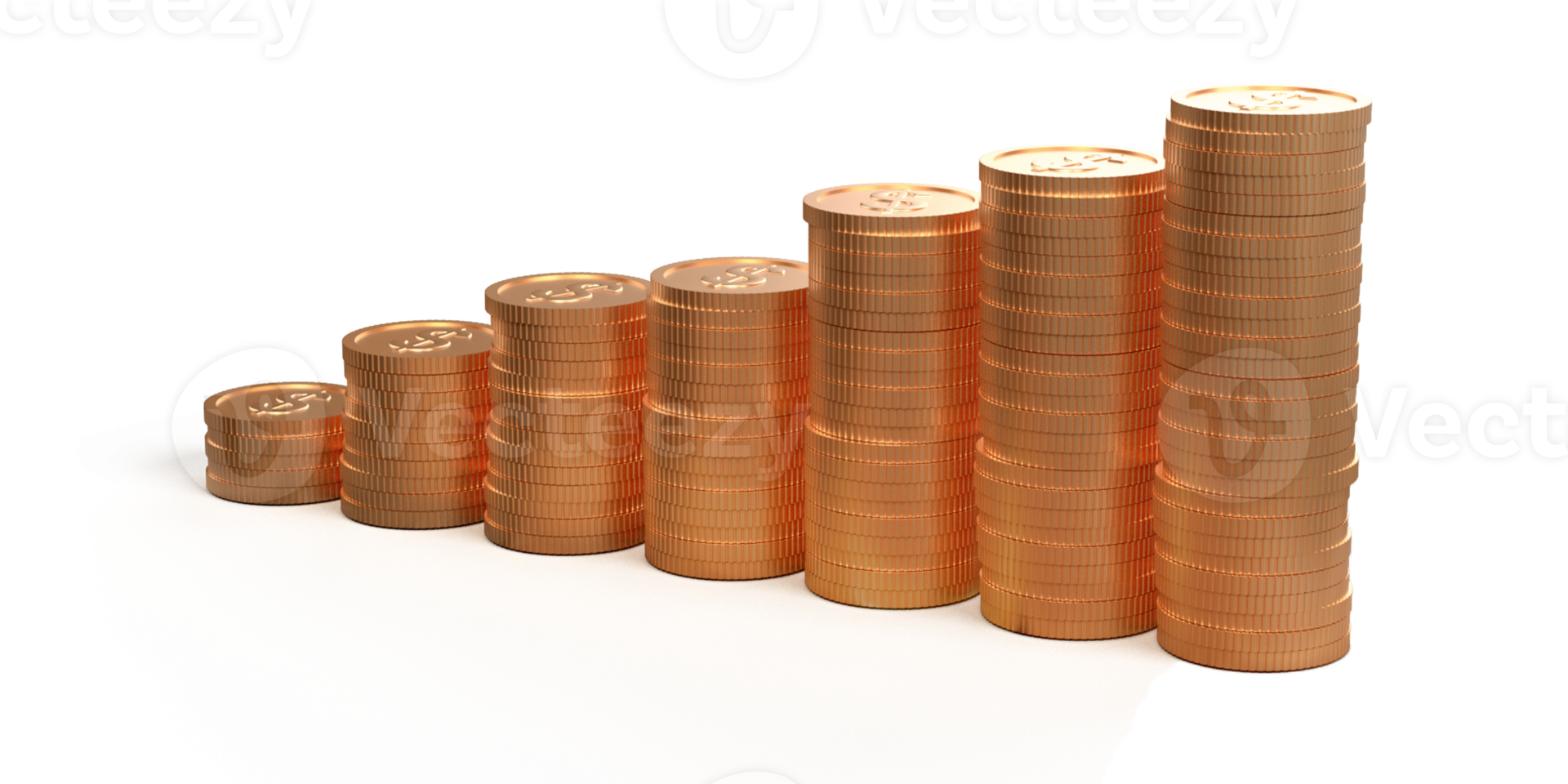 3d render dólar moeda, ouro estilo, transparente png