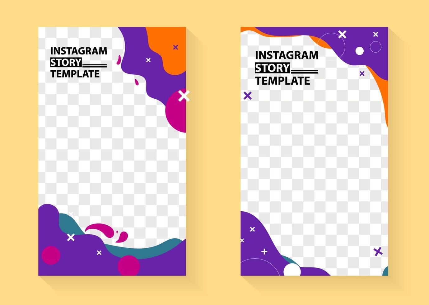 instagram historia y alimentar gratis vector