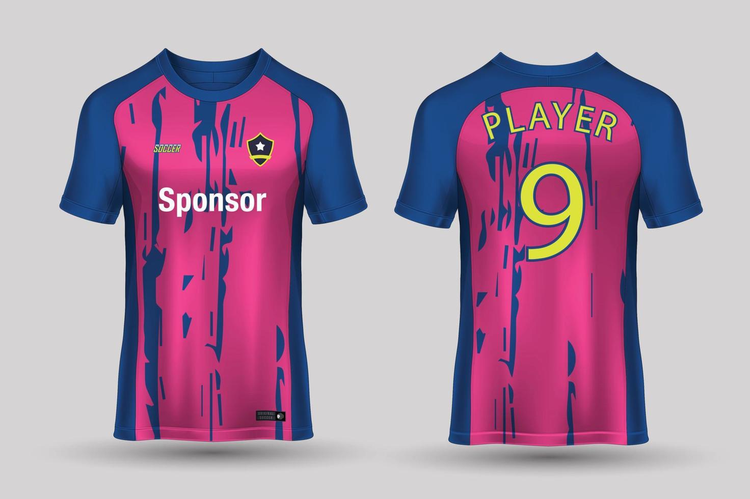 fútbol jersey modelo deporte t camisa diseño vector