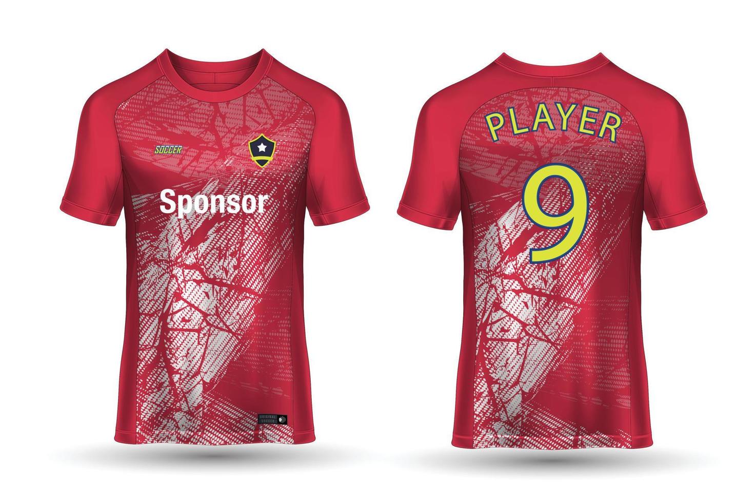 fútbol jersey modelo deporte t camisa diseño vector