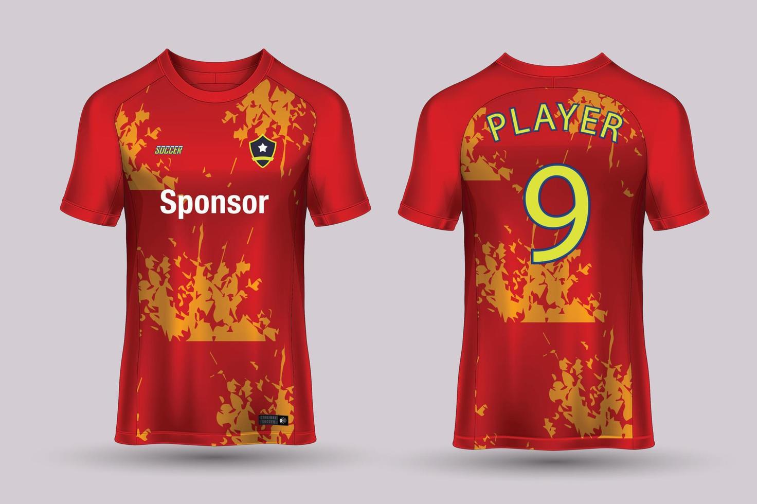 vector fútbol jersey modelo deporte t camisa diseño