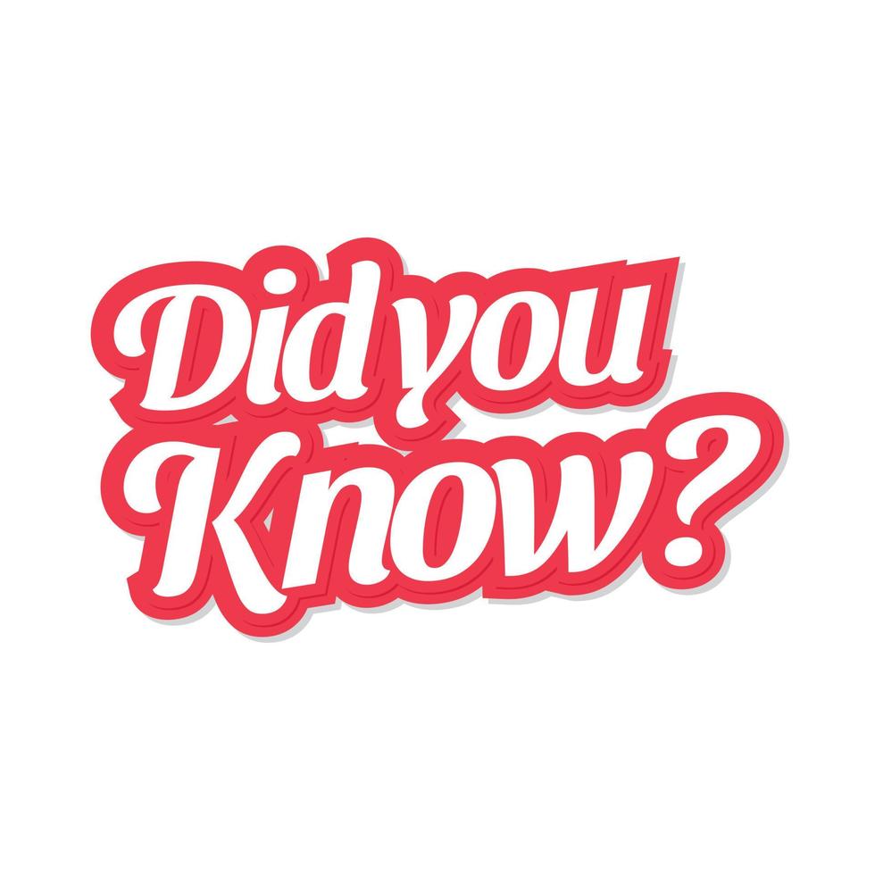 Did you know vector lettering isolated