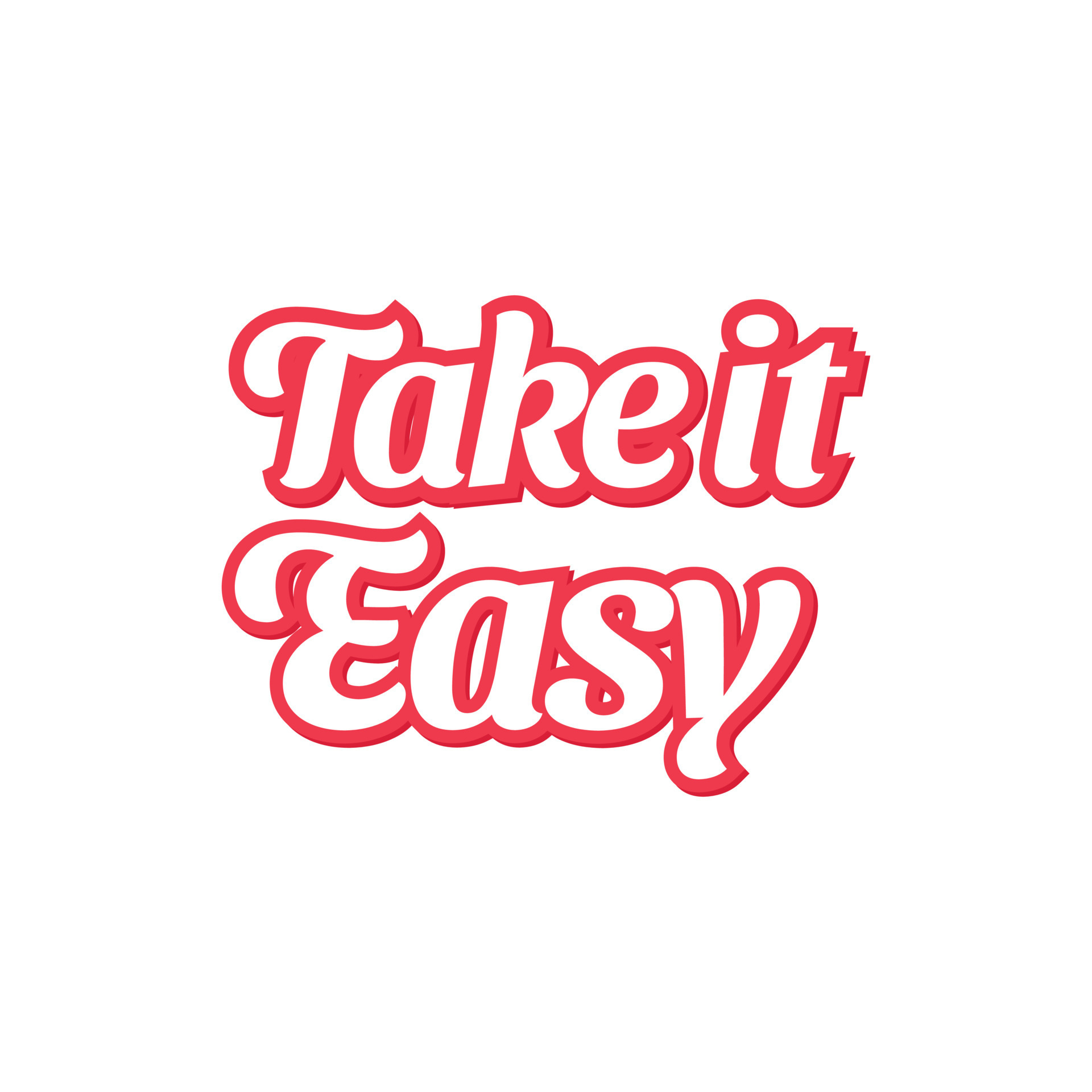 take it easy vector lettering isolated 21119842 Vector Art at Vecteezy