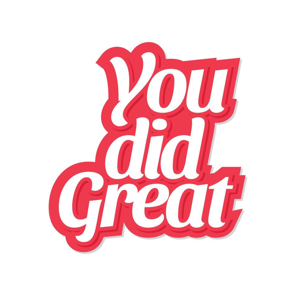 You did great vector lettering isolated