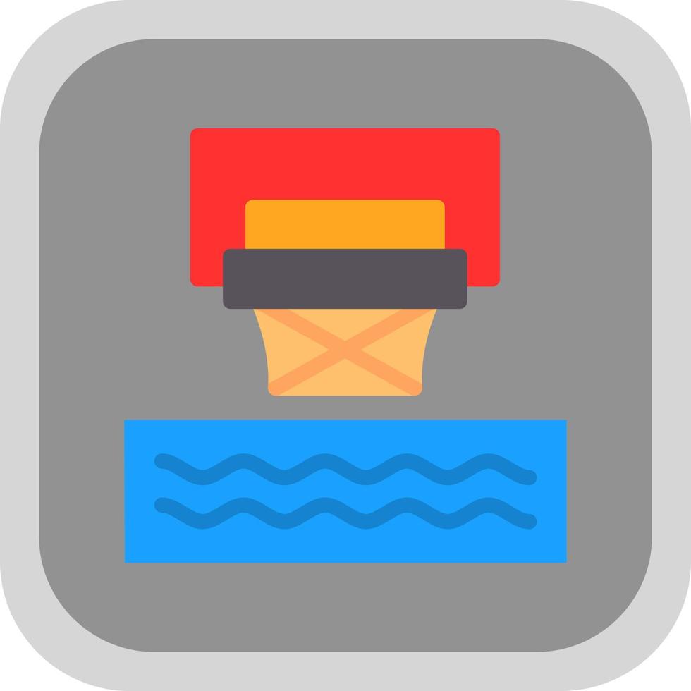 Water Basketball Vector Icon Design