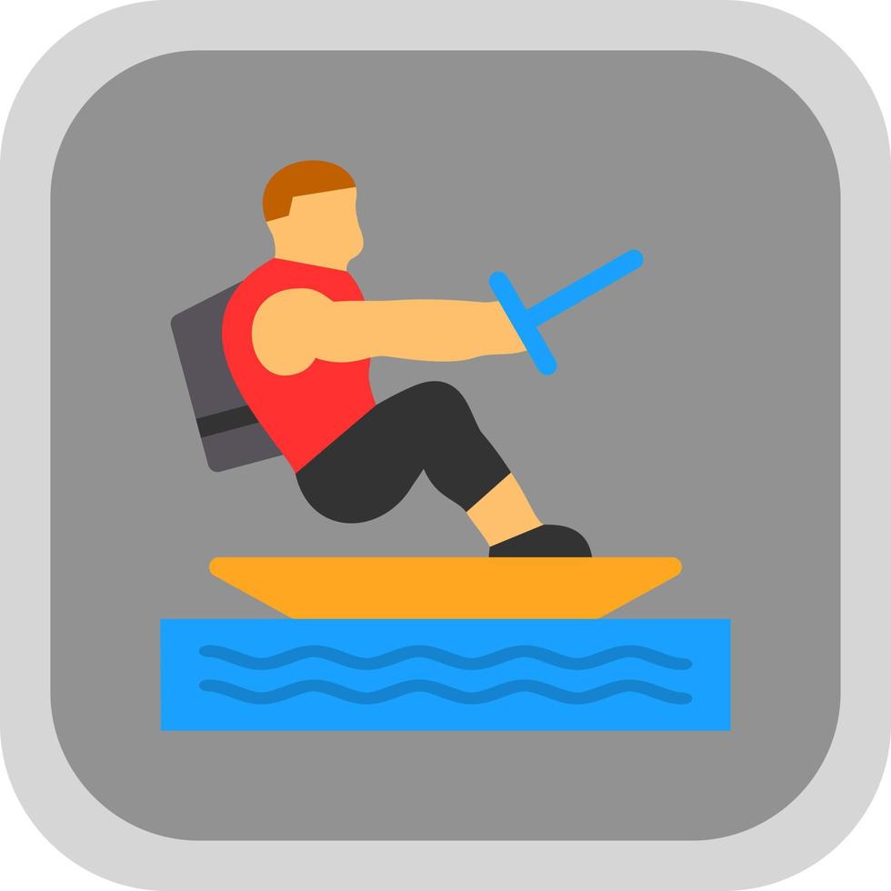 Water Skiing Vector Icon Design