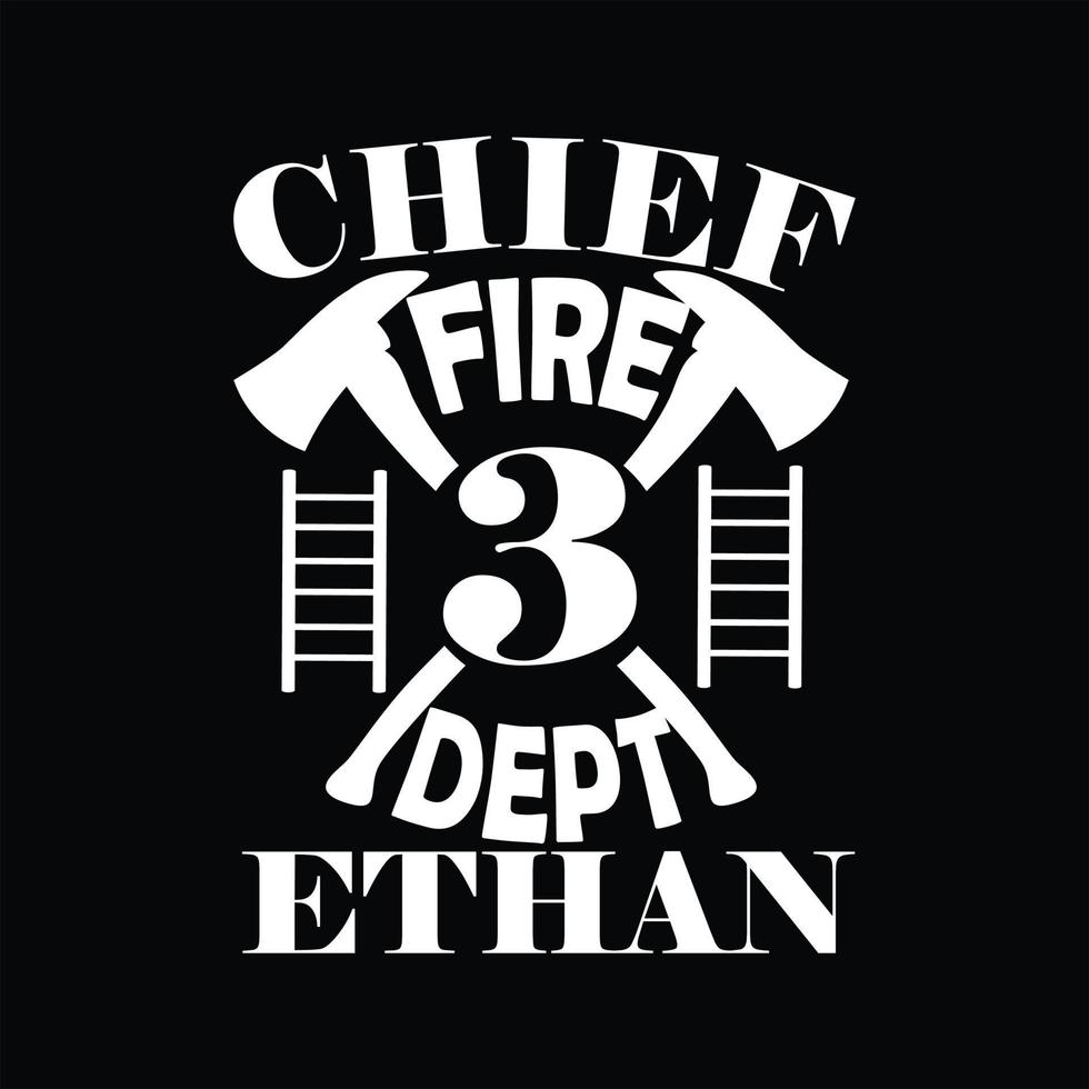 Firefighter T-shirt Design vector