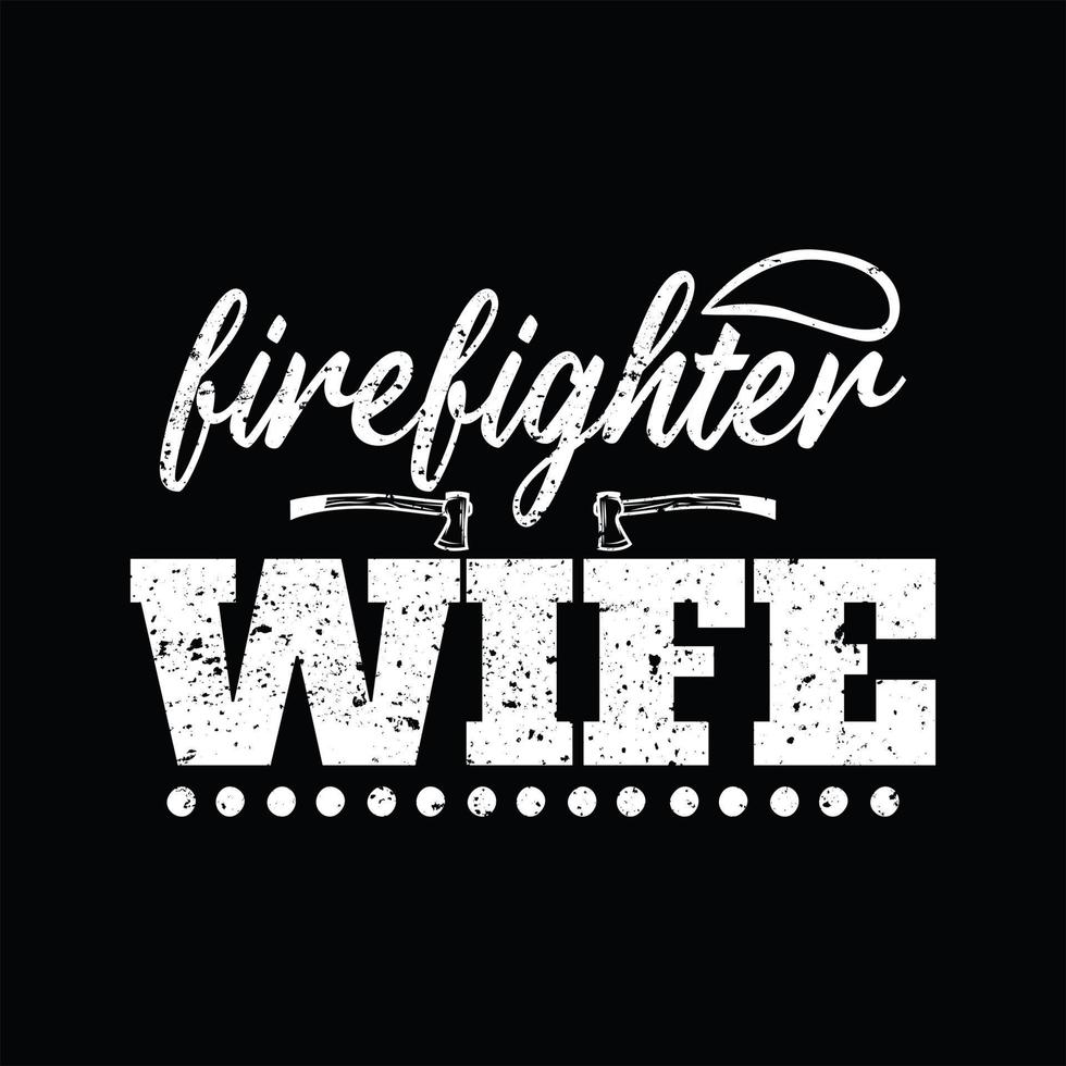 Firefighter T-shirt Design vector