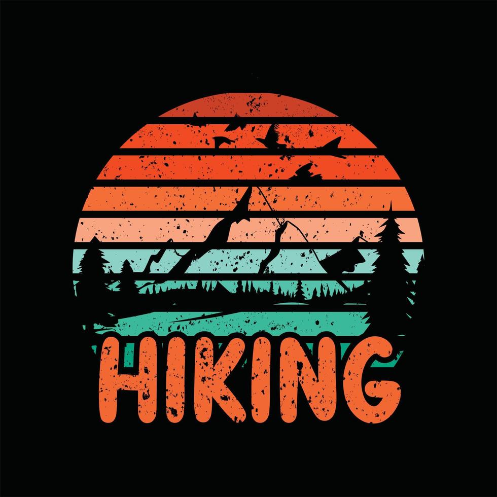 Camping T-shirt Design vector