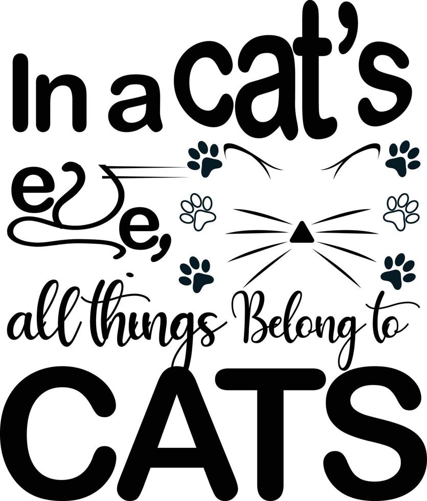 Cat T-shirt Design vector
