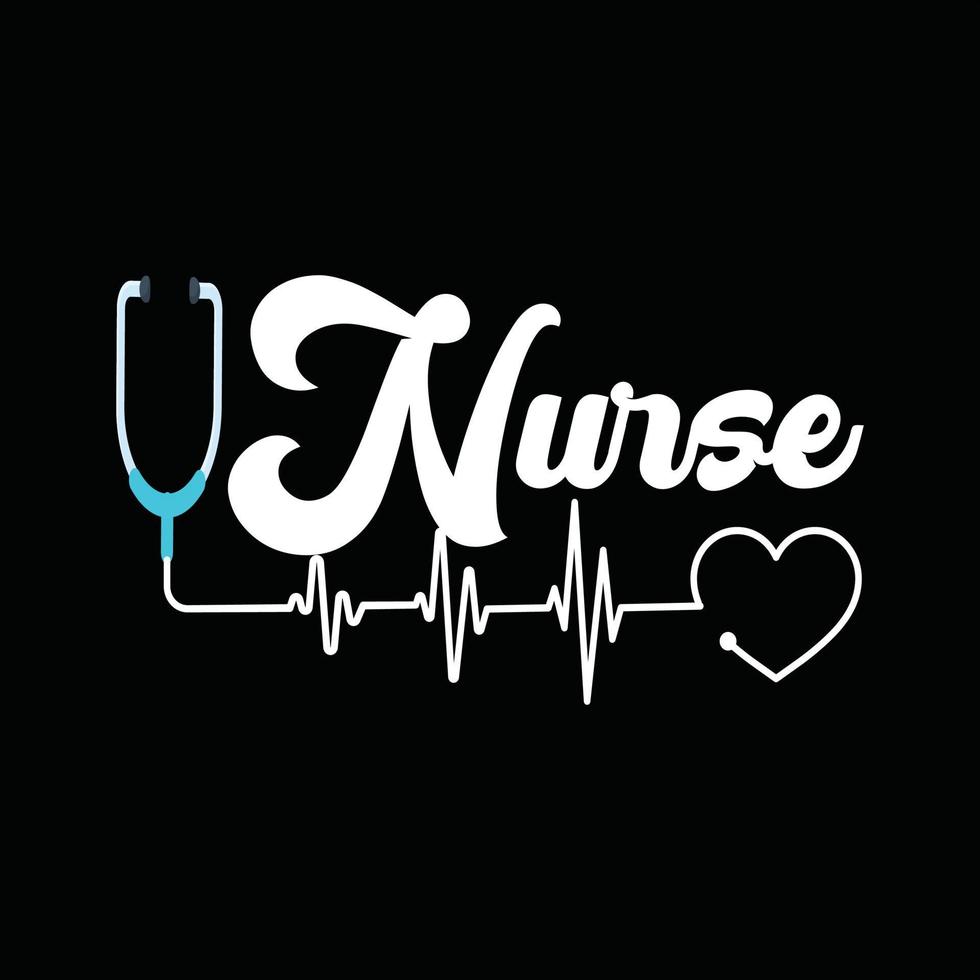 Nurse T-shirt Design vector