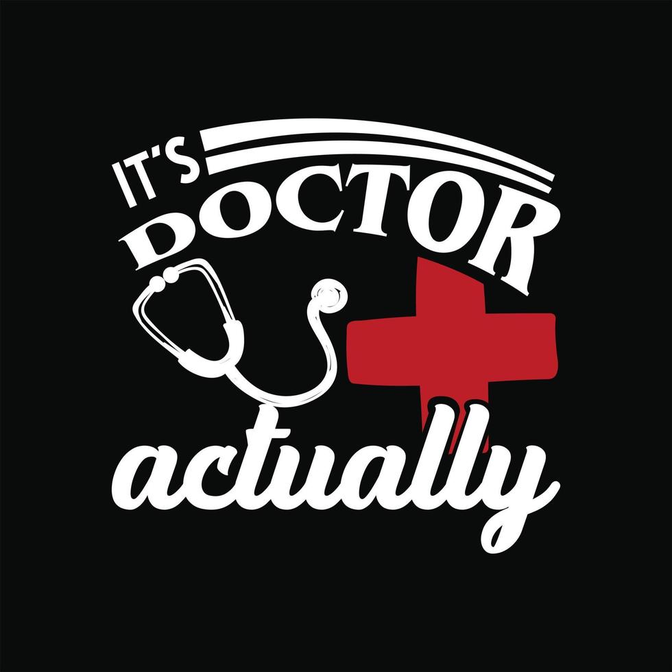 diseño de camiseta de médico vector