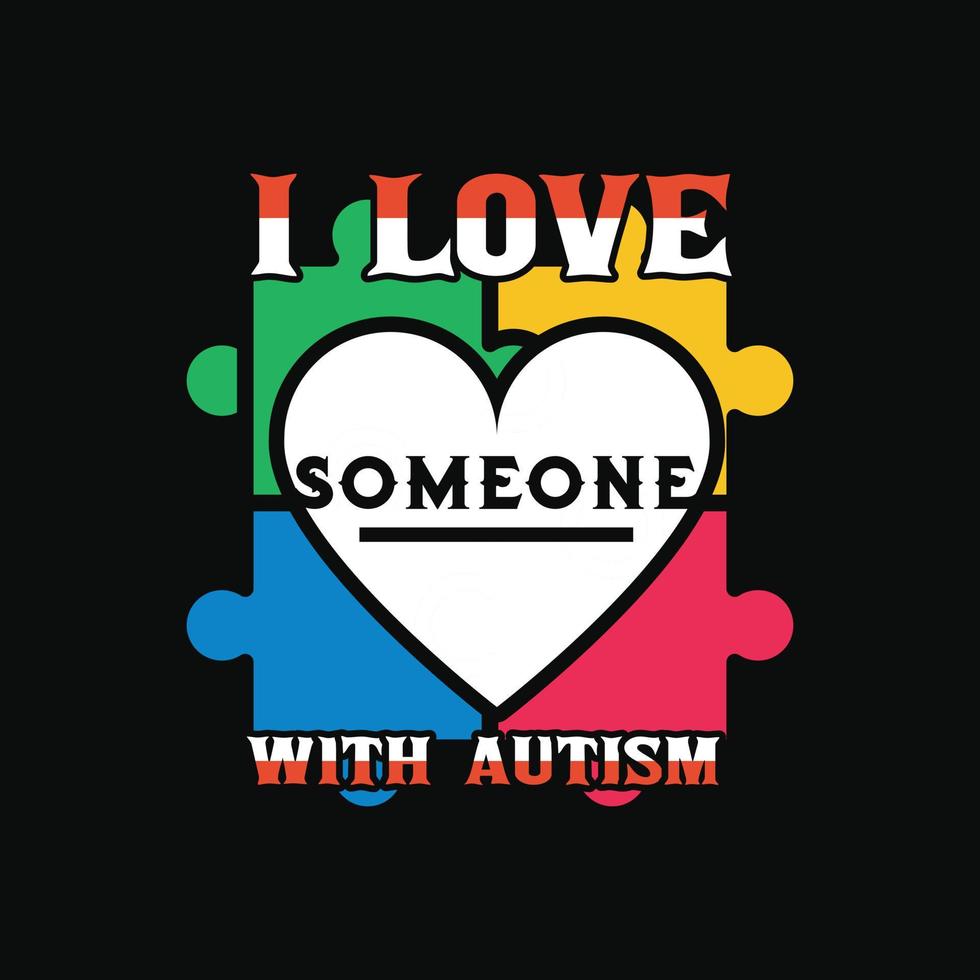 Autism T-shirt Design vector