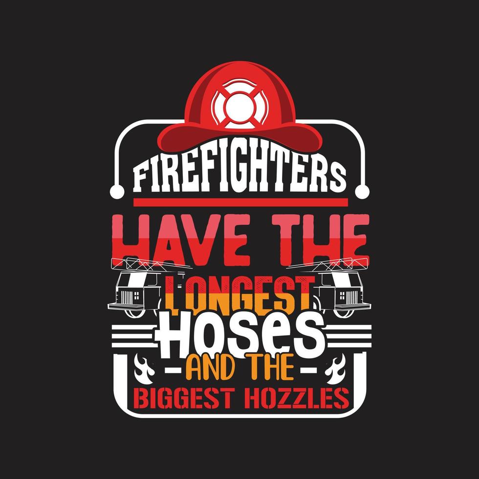 Firefighter T-shirt Design vector