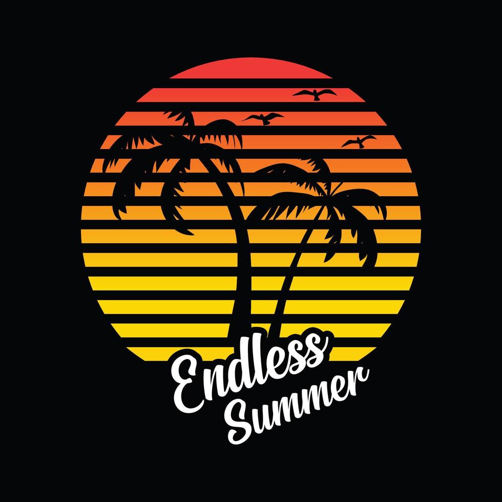 diseño de camiseta de verano vector