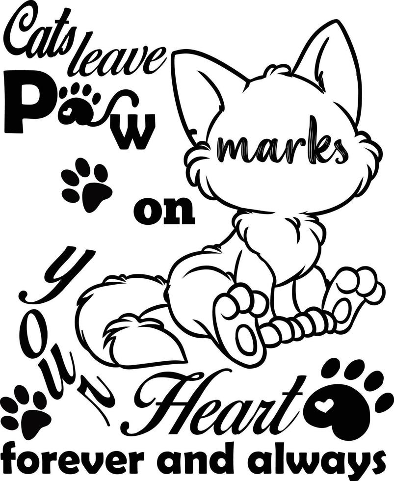 Cat T-shirt Design vector