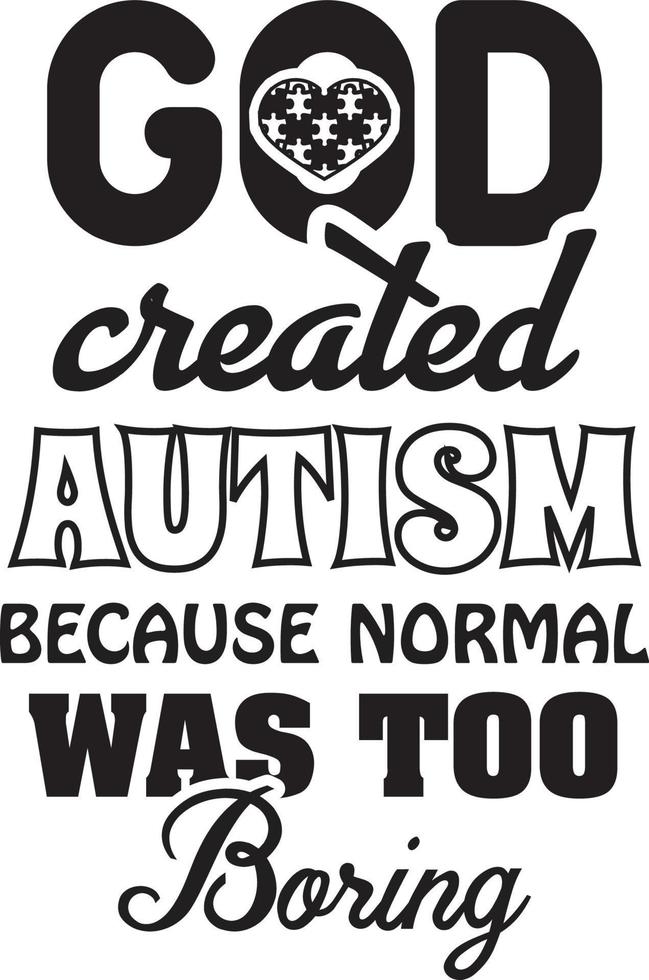 Autism T-shirt Design vector