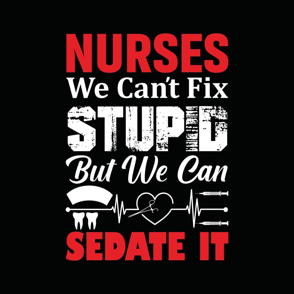 Nurse T-shirt Design vector