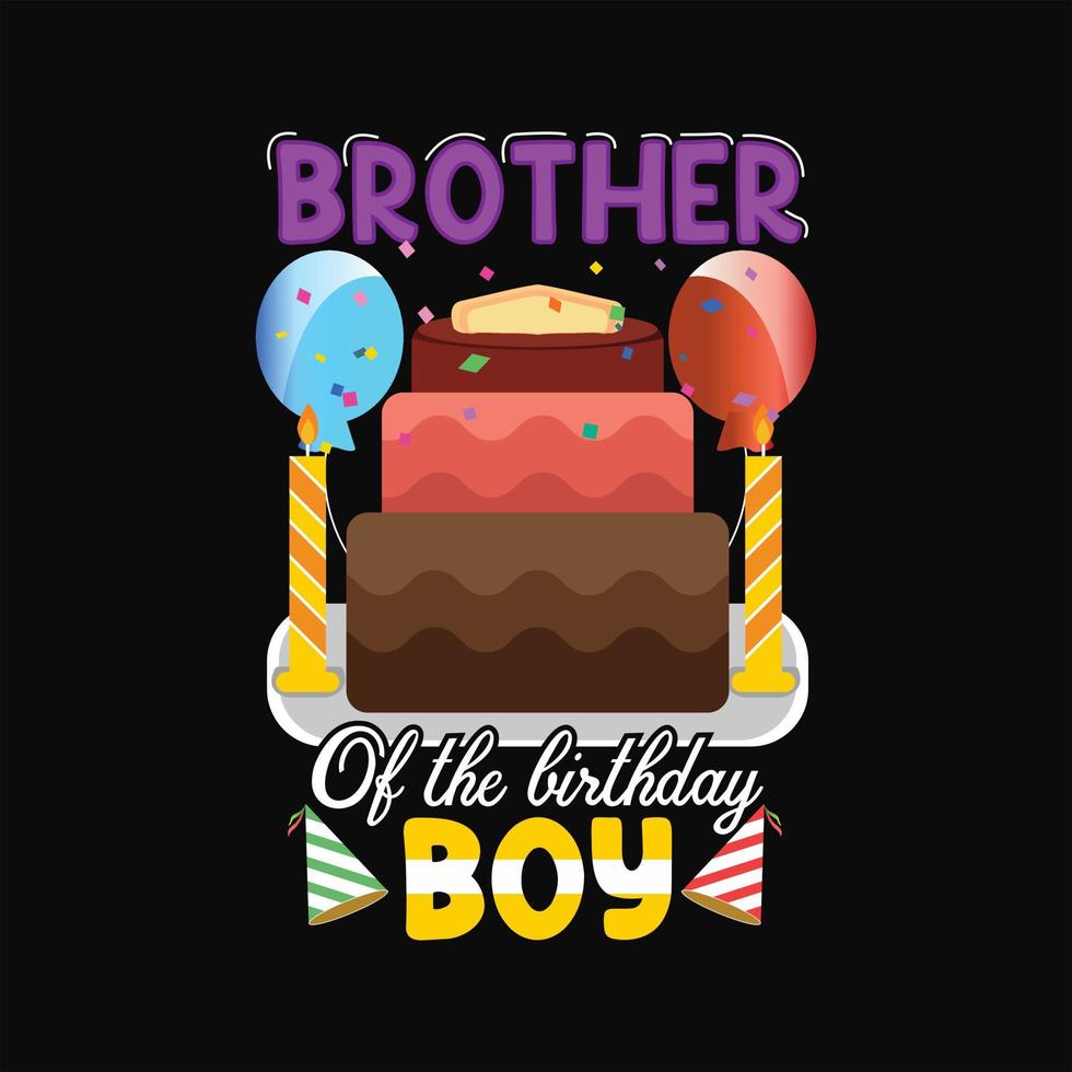 diseño de camiseta de cumpleaños vector