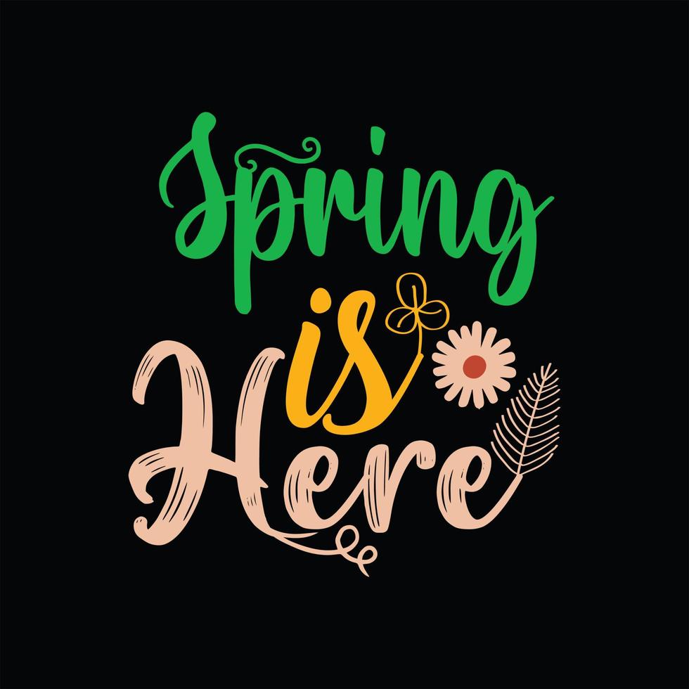 Spring T-shirt Design vector