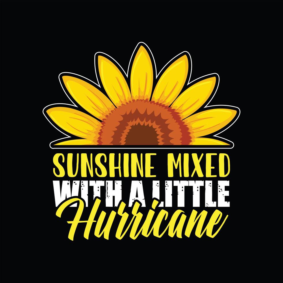 Sunflower T-shirt Design vector