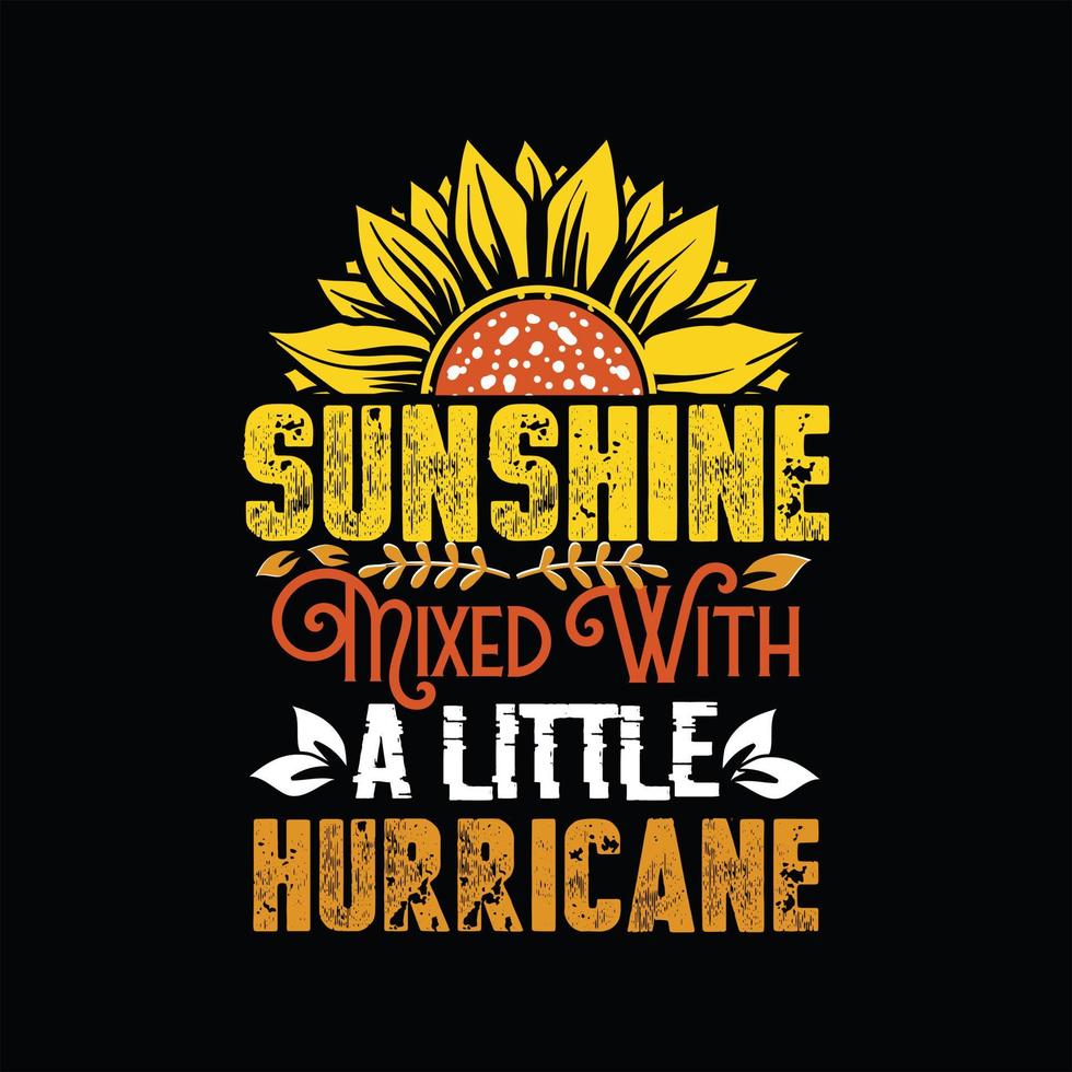 Sunflower T-shirt Design vector