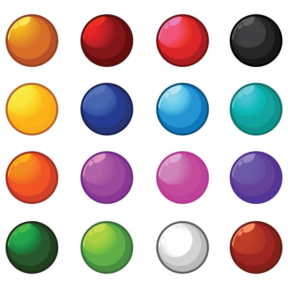 conjunto de esfera bar aislado en blanco antecedentes. vector dibujos animados plano diseño ilustración colección modelo.