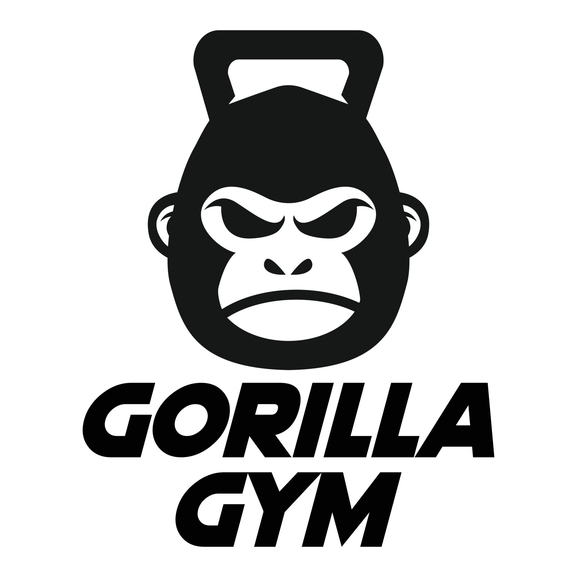 moderno vector plano diseño sencillo minimalista logo modelo de gorila mono mono gimnasio aptitud cabeza personaje vector colección para marca, emblema, etiqueta, aislado blanco antecedentes. 21120707 Vector en Vecteezy