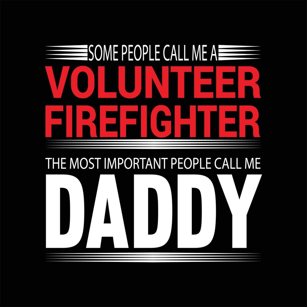 Firefighter T-shirt Design vector
