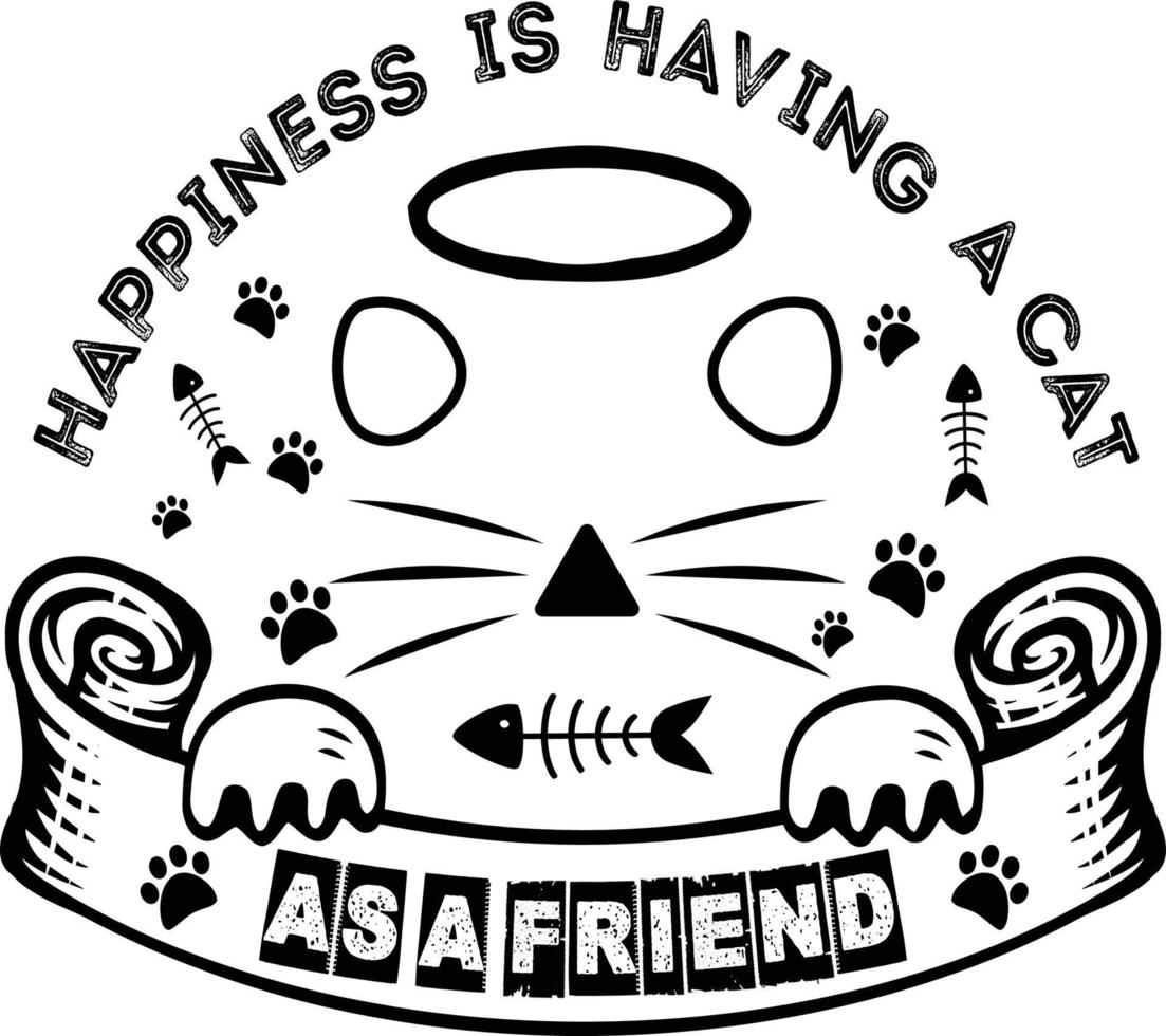 Cat T-shirt Design vector