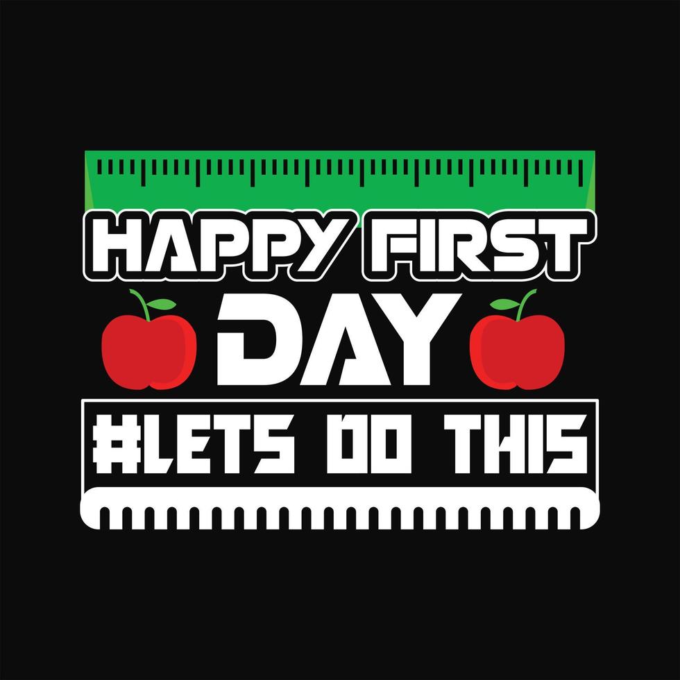 Back To School T-shirt Design vector