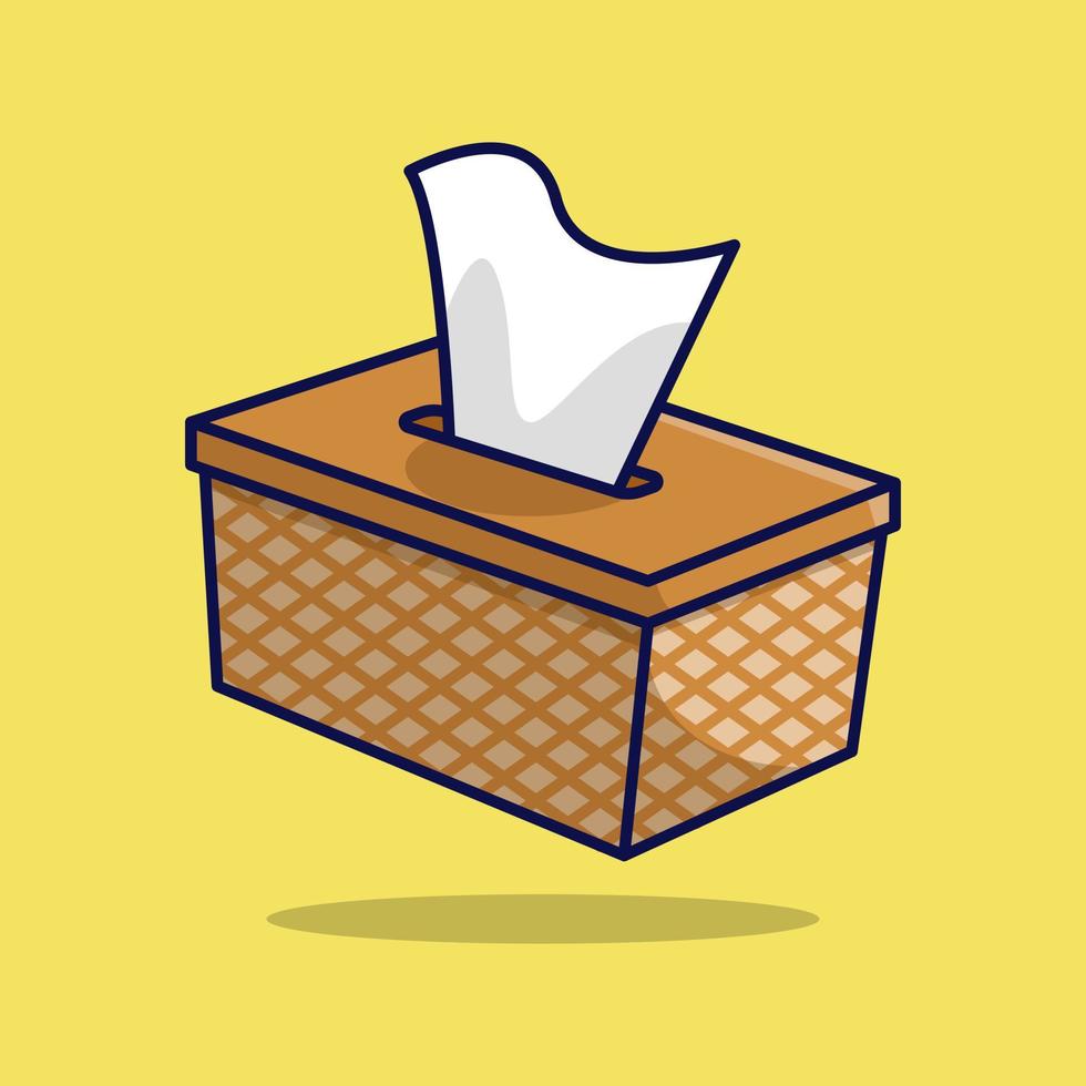 Tissue box vector icon illustration. Healthcare icon concept isolated. Flat design