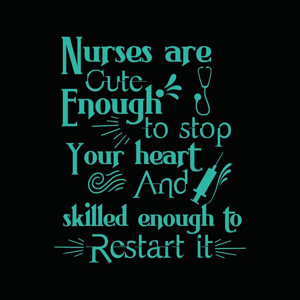 Nurse T-shirt Design vector