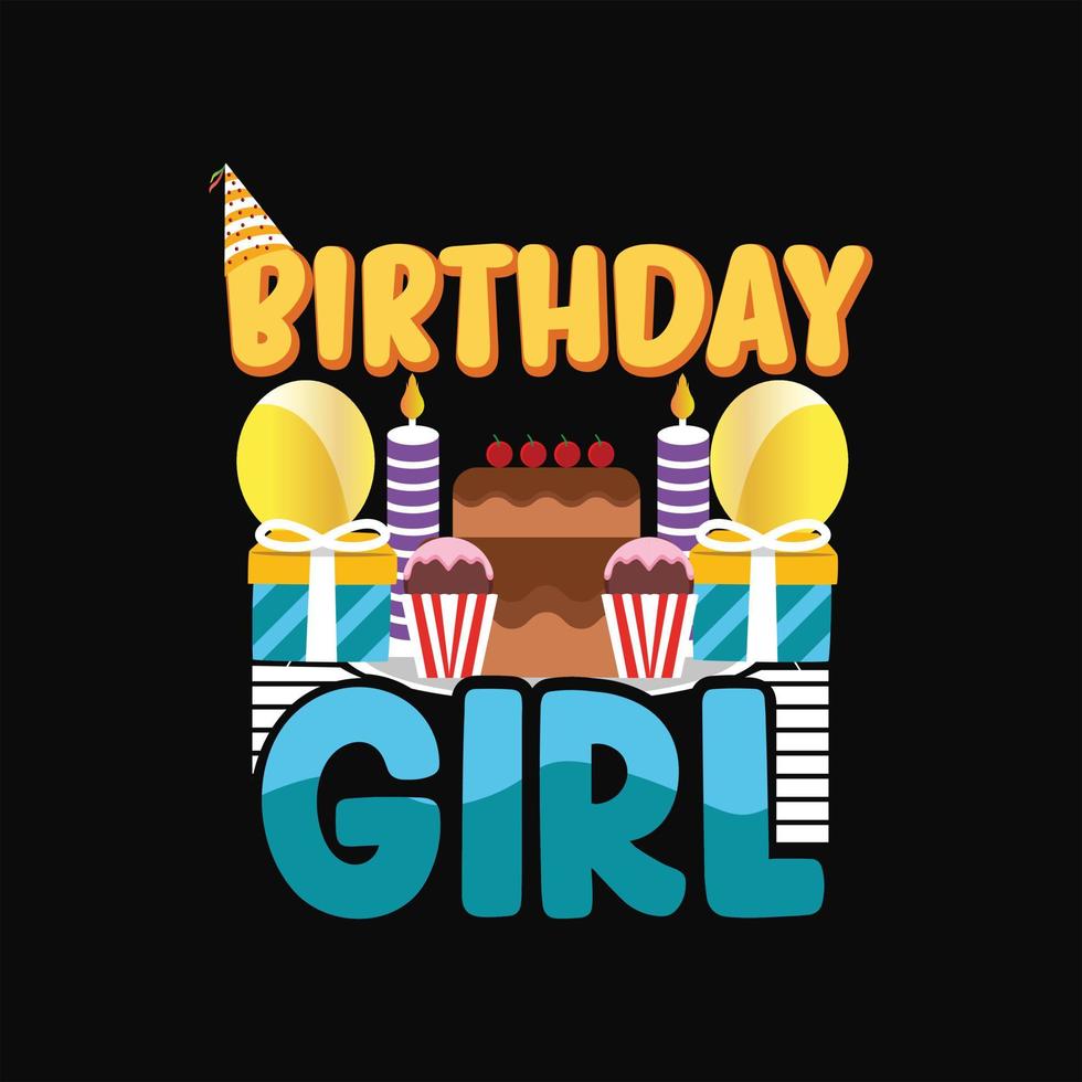 Birthday T-shirt Design vector