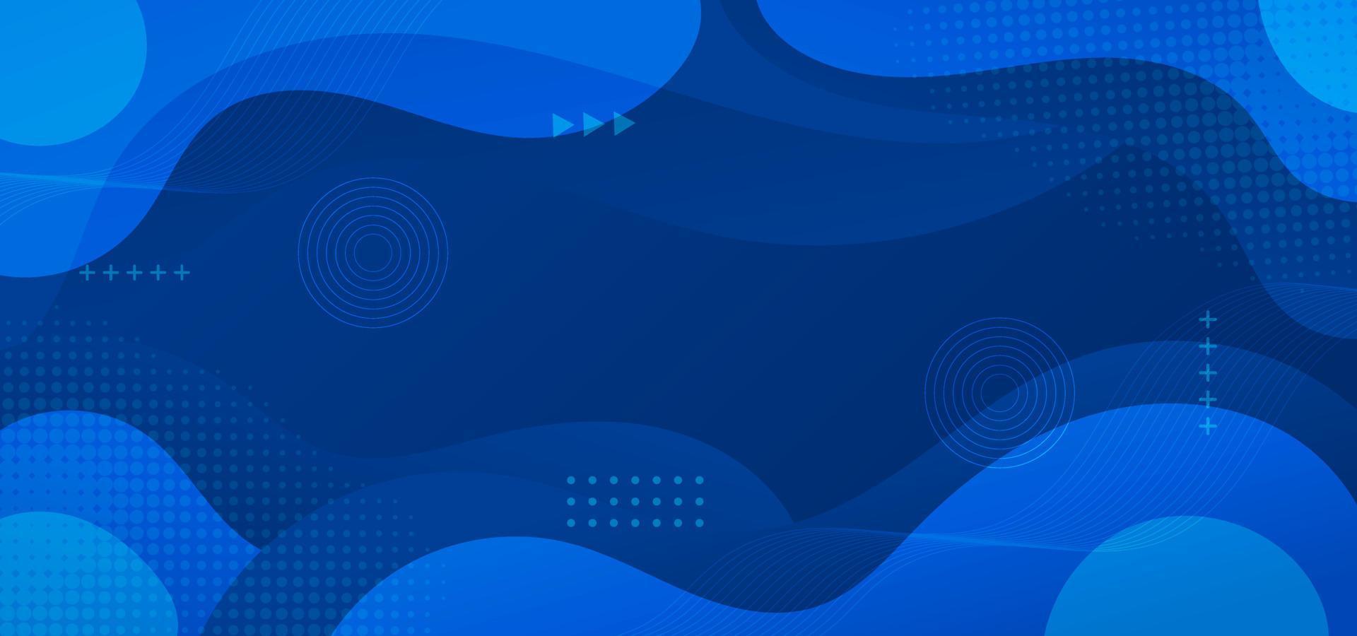 Abstract Gradient Dark blue liquid Wave Background vector