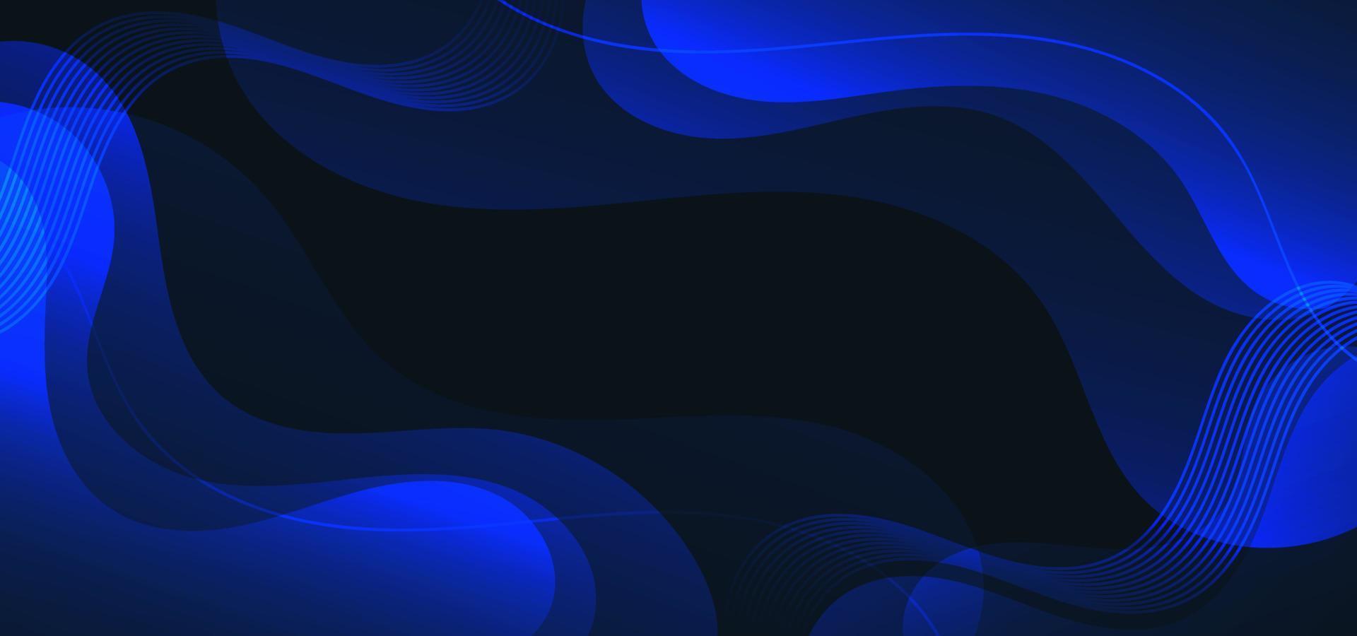 Abstract Gradient Dark blue liquid Wave Background vector