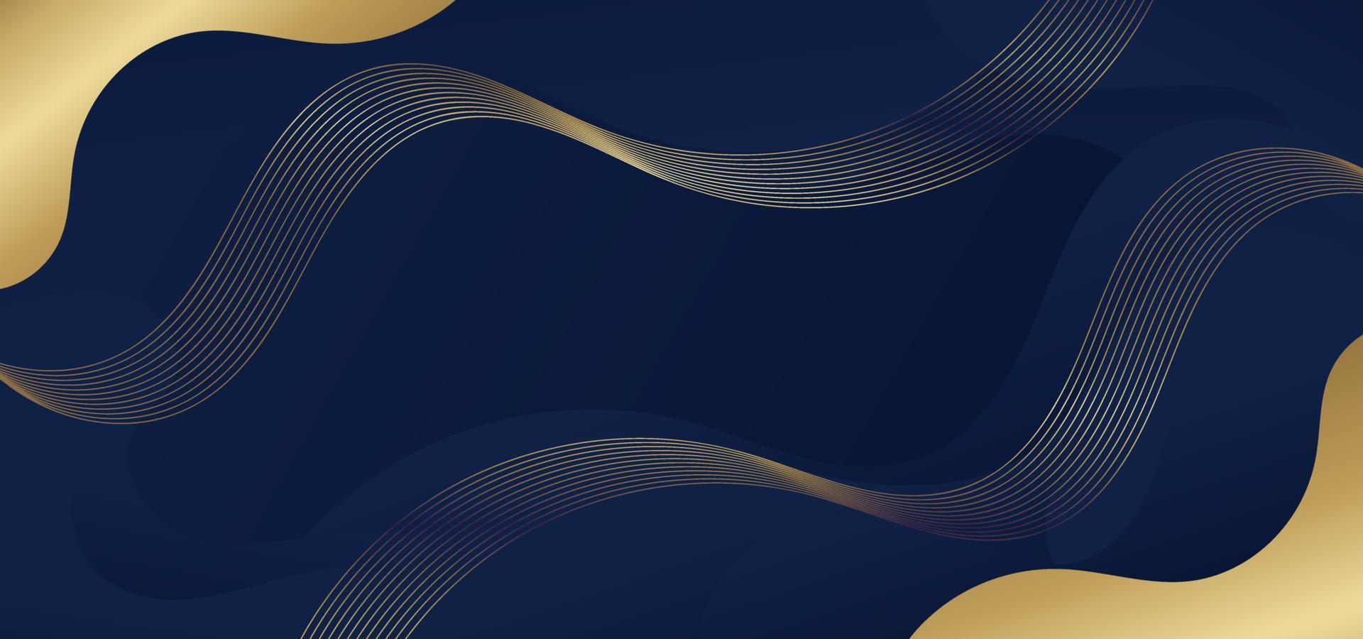 Abstract Gradient Dark blue liquid Wave Background vector