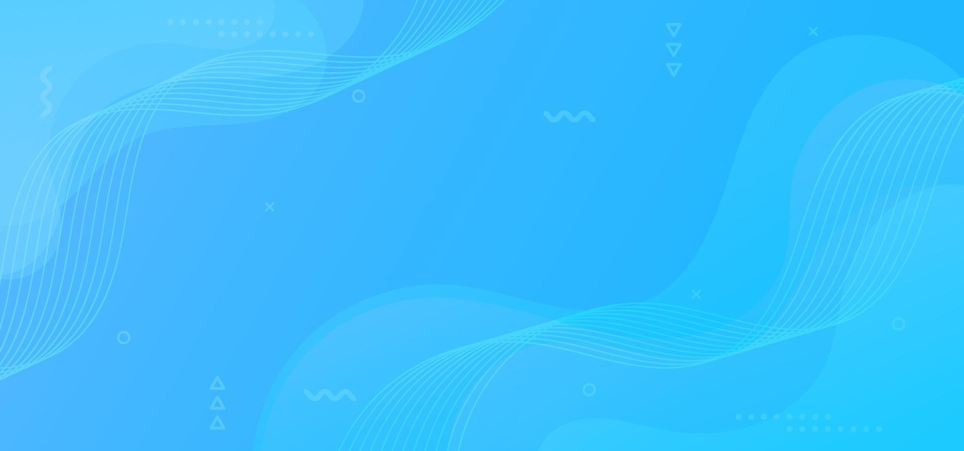 Abstract Gradient blue liquid Wave Background vector