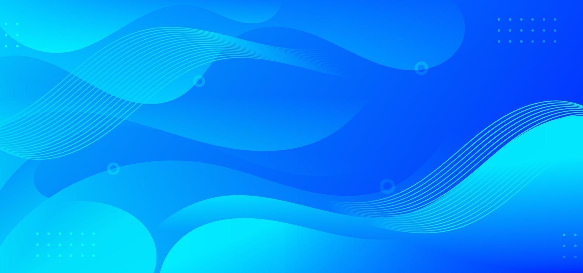 Abstract Gradient blue liquid Wave Background vector