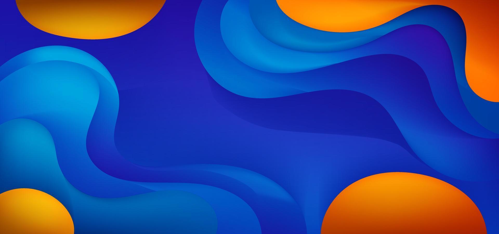 Abstract Gradient blue liquid Wave Background vector