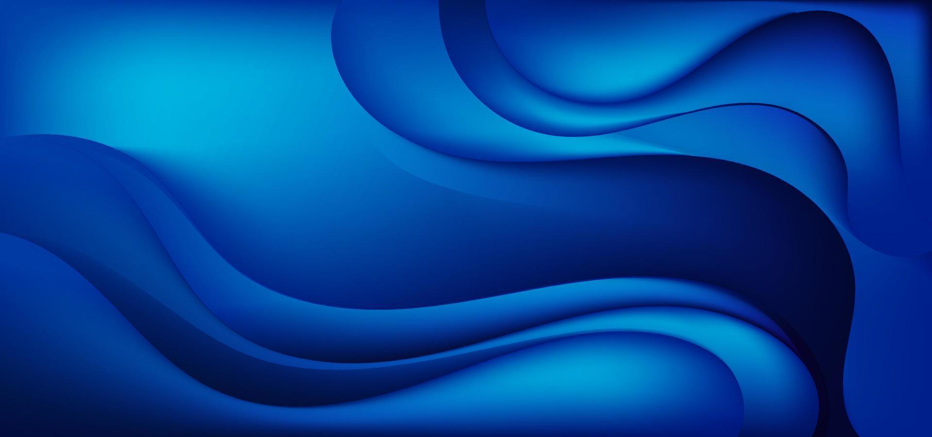 Abstract Gradient blue liquid Wave Background vector