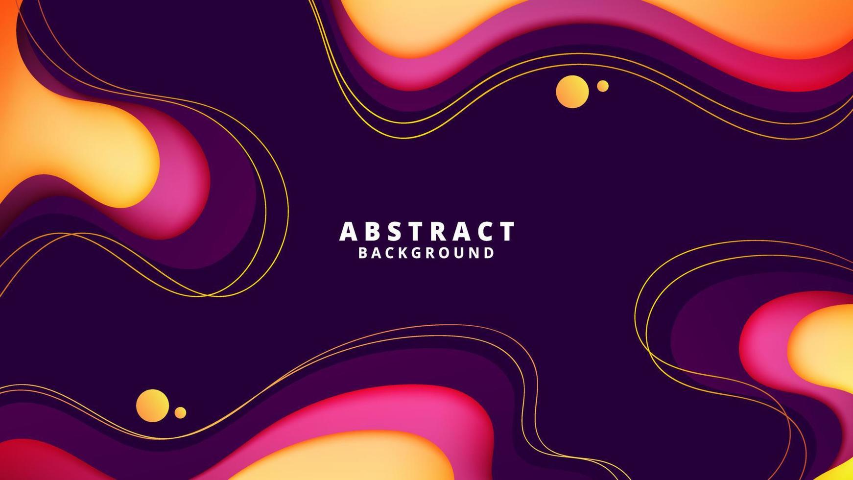 Abstract Colorful Gradient red purple yellow liquid Wave Background vector