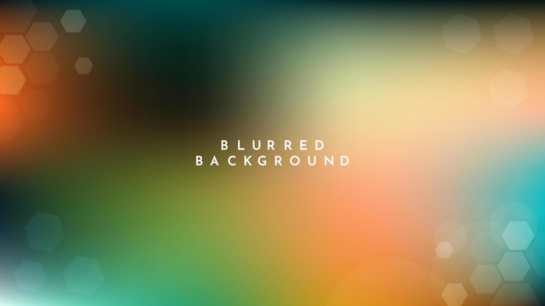 Abstract Colorful Green blue and orange blurred Mesh Background. vector