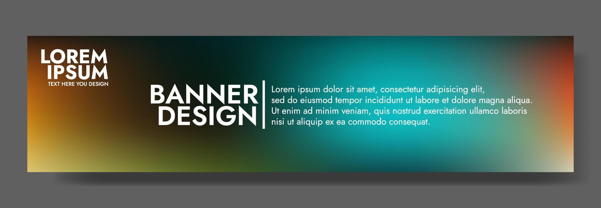 Abstract Green and blue Gradient mesh Banner Template. vector