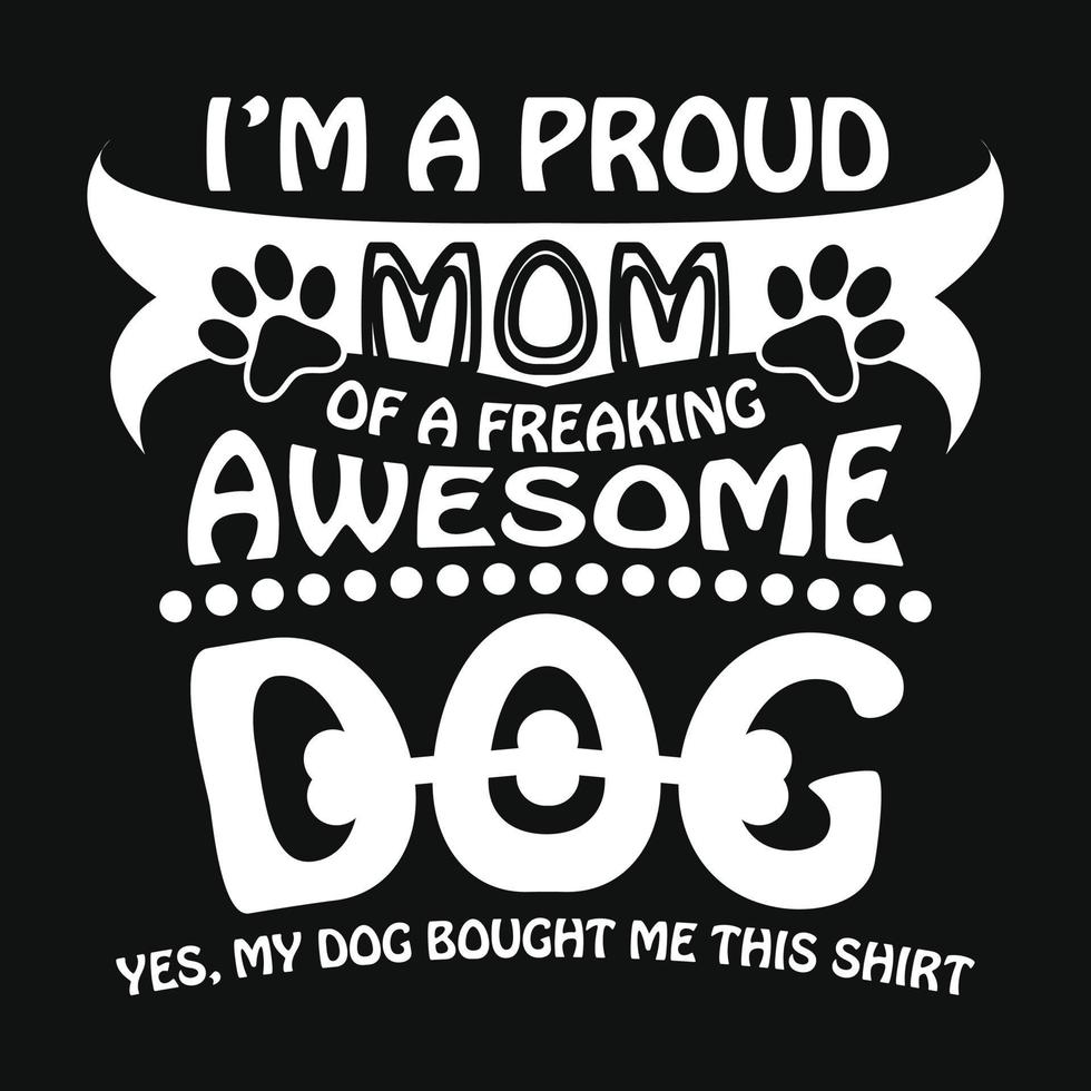 diseño de camiseta de perro vector