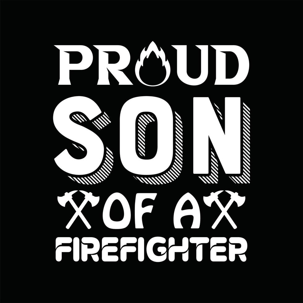 Firefighter T-shirt Design vector