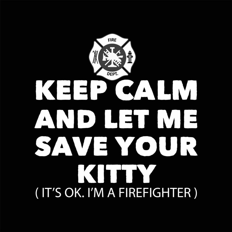 Firefighter T-shirt Design vector