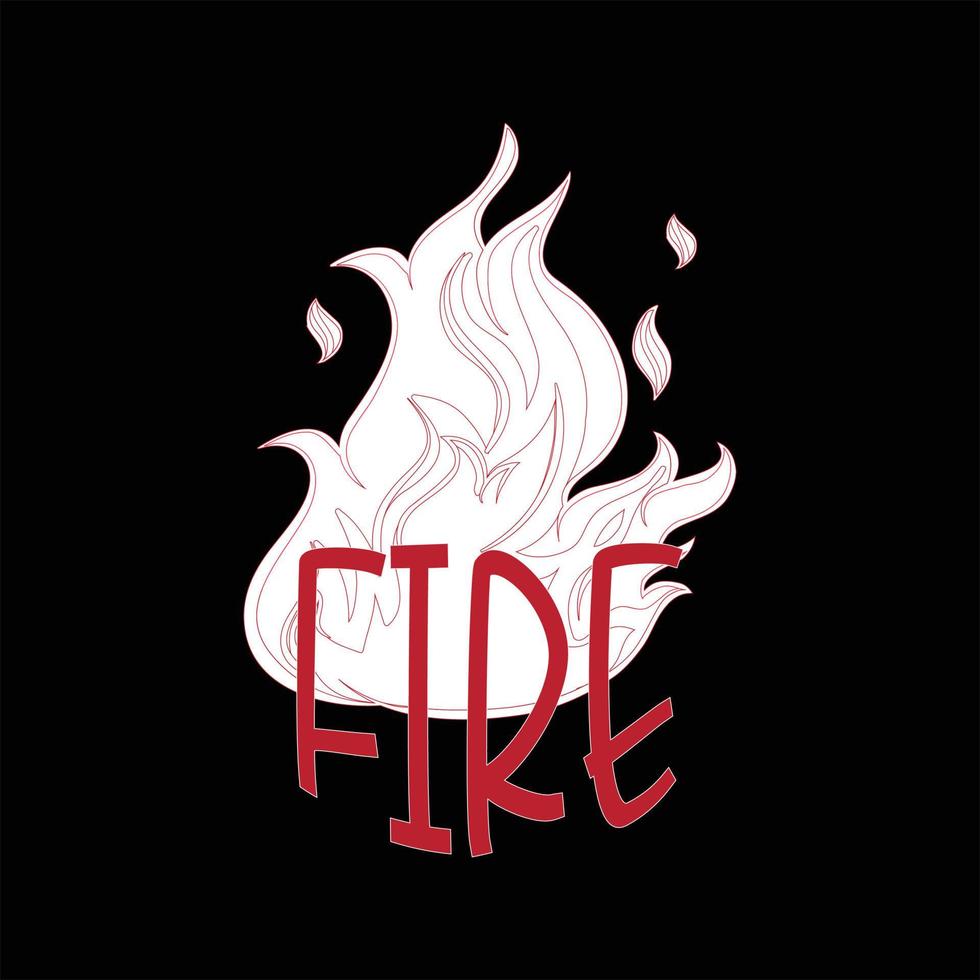 Firefighter T-shirt Design vector